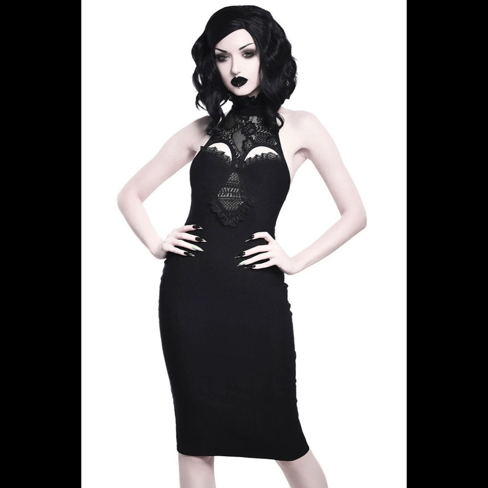 Lavina Halter Dress - Killstar.